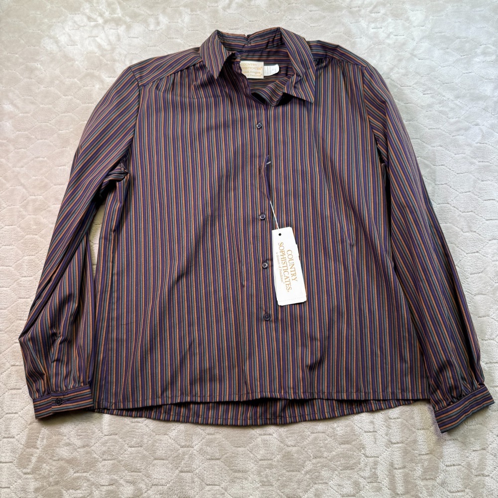 VTG Country Sophisticates Pendleton Button Down Shirt 18 USA Made NWT Stripe
